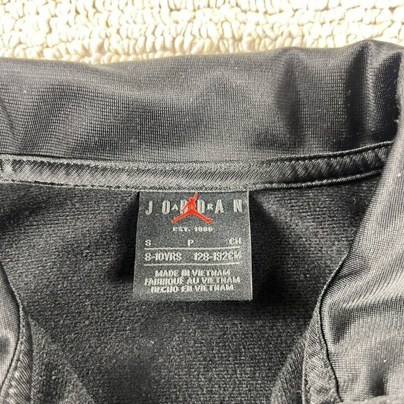 Nike Air Jordan Flight Jacket Black White Boy’s Size Small - Picture 2 of 7